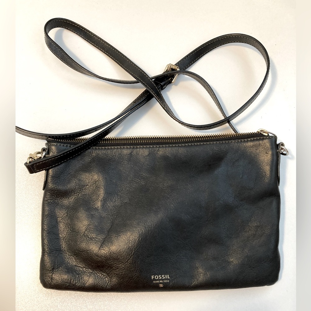Fossil Black Crossbody Bag - Black- Like New